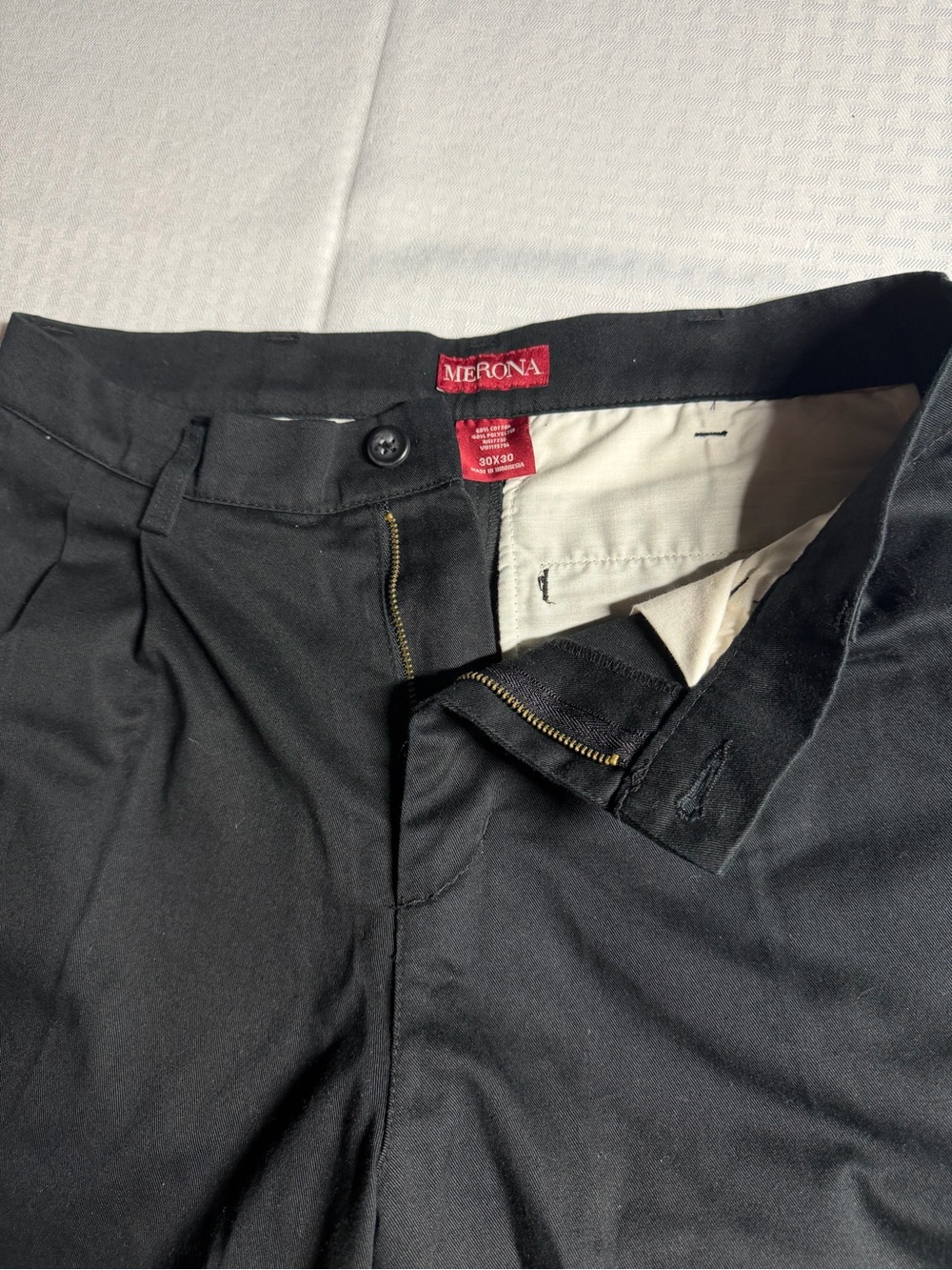 Merona Black Men's Chinos with Flat Front